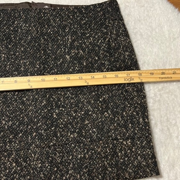 Dalia Collection Brown Preppy Wool Blend A Line Skirt Academia Size 4 - Picture 6 of 8